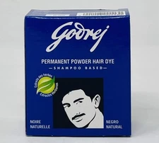 Godrej Permanent Powder Hair Dye Herbal Extracts Natural Black