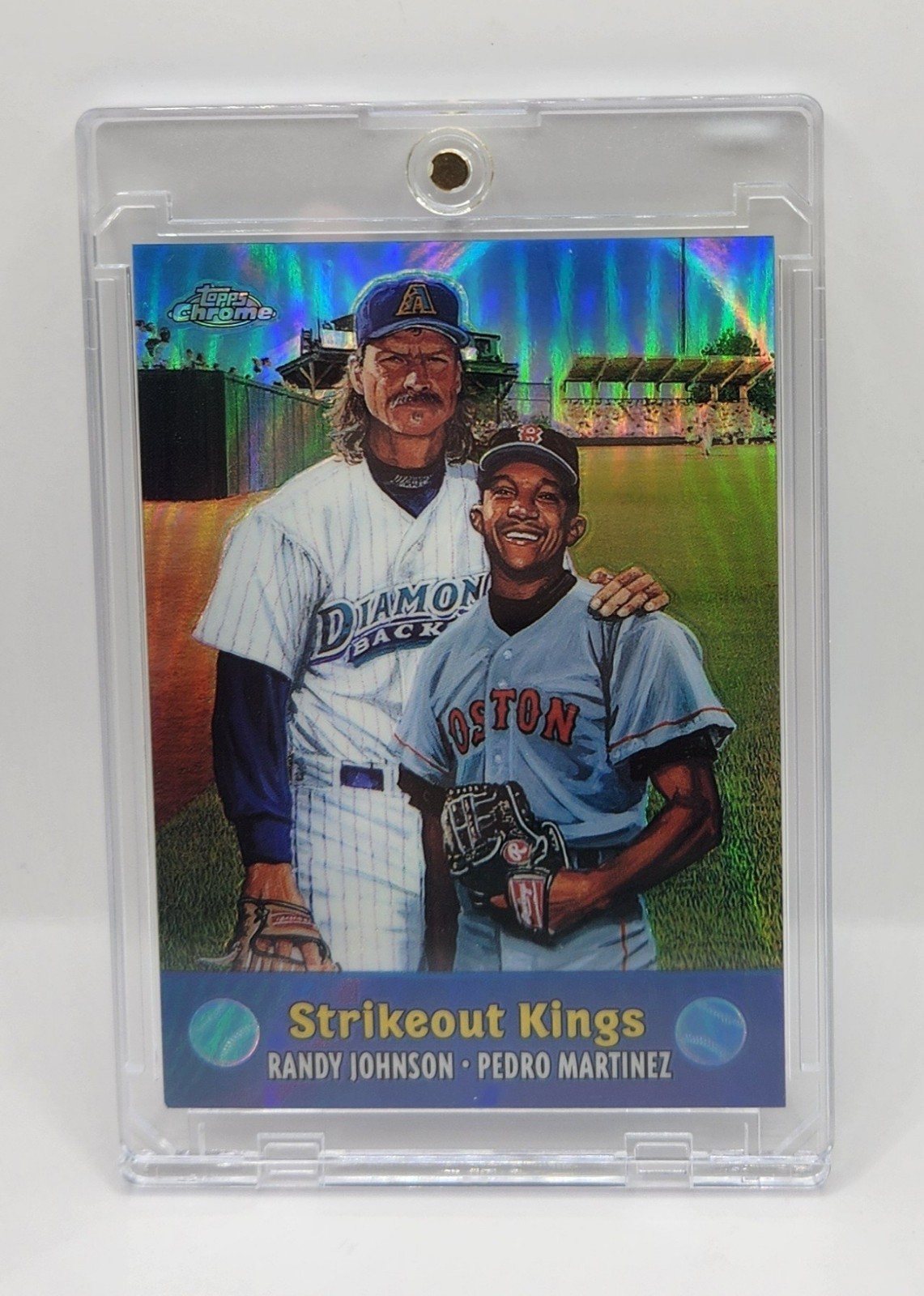 2000 Topps Chrome Combos Refractor #TC7 Randy Johnson Pedro Martinez⚡Strikeout