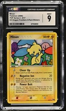 CGC 9 MINT Minun 4/17 Pop Series 3 Holo Pokemon Card