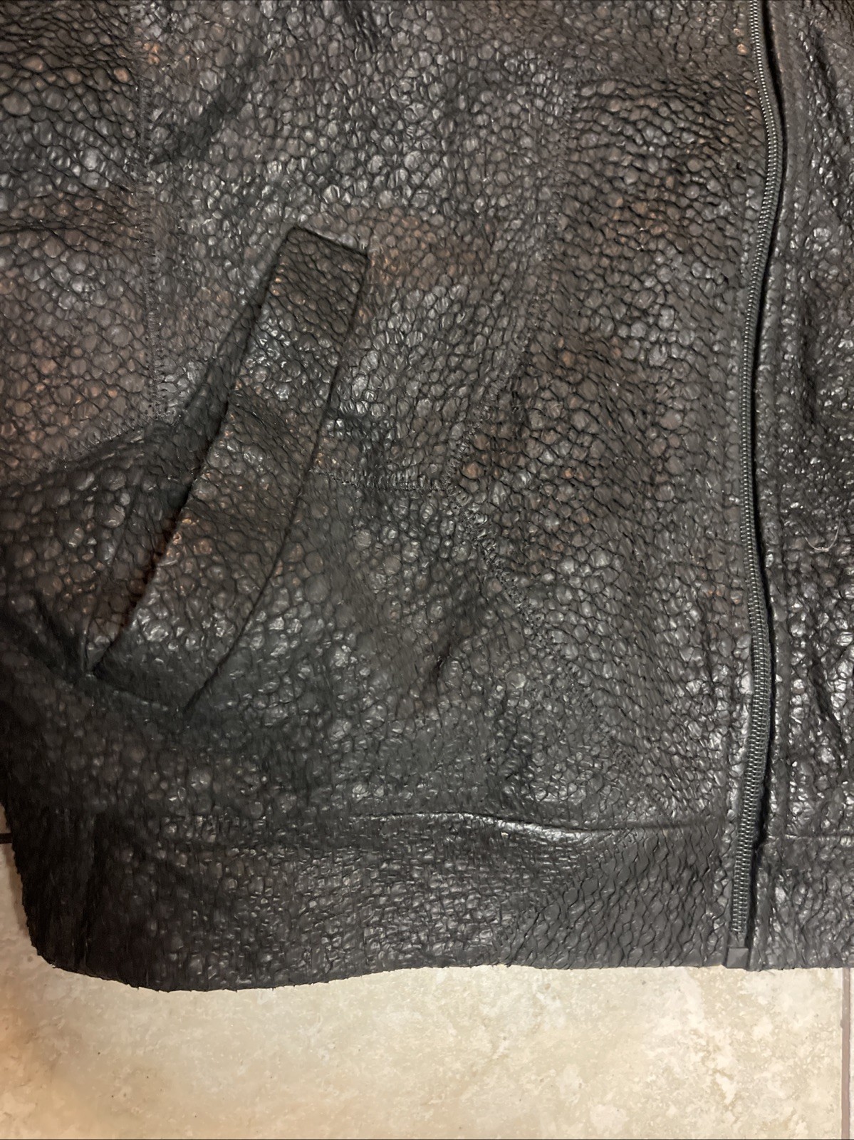vintage patchwork leather bomber jacket 42 1970s … - image 4