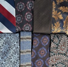 Lot Of 8 Vintage Men  s Wemlon Ties By Wembley 55  -56  