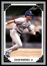 Edgar Martinez 1991 Leaf #477 Mariners MLB READ FREE SHIPPING AutographDen