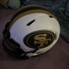 Jerry Rice Signed SF 49ers White/Gold Helmet Tinted Visor