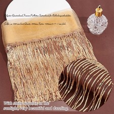 100 cm Fransen Fransenband Fransenborte frings Troddeln Polyester Pailletten