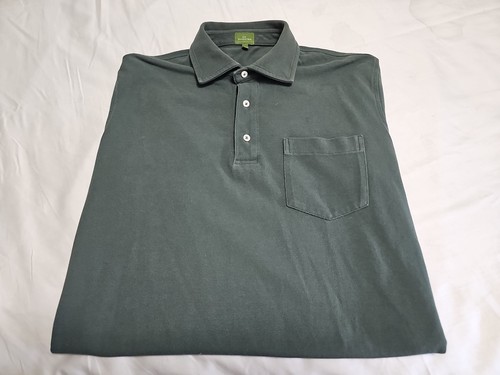 Sid Mashburn Worn Hunter Green Pique Short Sleeve Polo Shirt SZ Medium