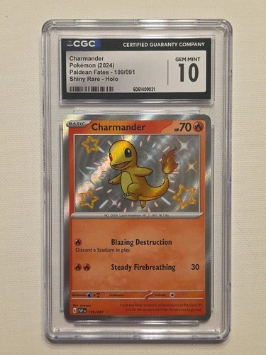 Charmander 109/091 SV: Paldean Fates Holo GEM MINT CGC 10