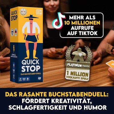 ATM Gaming Quickstop   Letter Duel Kartenspiel für Teens & Erwachsene, 2 7 Spiel