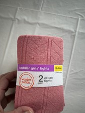 Wonder Nation Toddler tights 2 pair - 18-36 Months 