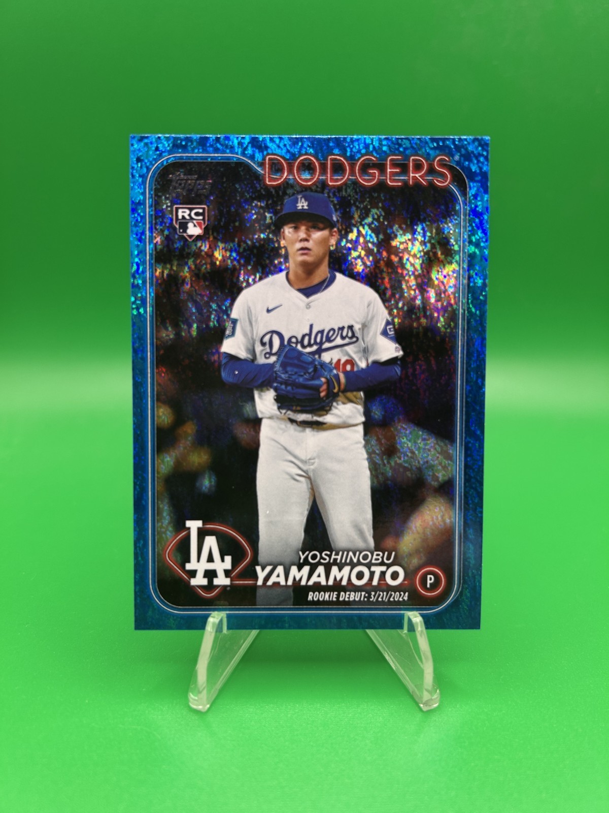 Yoshinobu Yamamoto 2024 Topps Update #US149 Rookie Debut - Blue