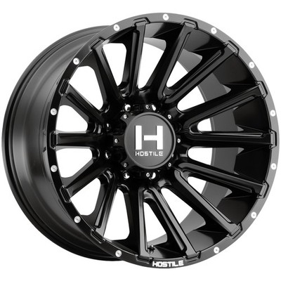 Hostile H123 Typhoon 24x12 6x135 -44mm Satin Black Wheel Rim 24'' Inch