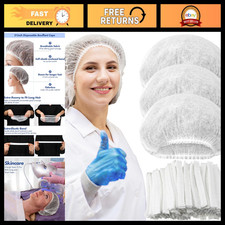 1000 Pcs Disposable Bouffant Caps - Hair Nets 21" Bulk Pack for Salon & Spa