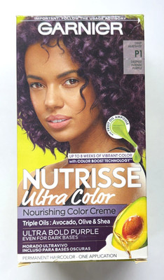 Garnier Nutrisse Ultra Color Nourishing Hair Color Crème, P1 Deep Amethyst