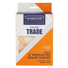 Hamilton Paint Roller Sleeves 4" Medium Pile Mini For Interior Paints 10 Pack