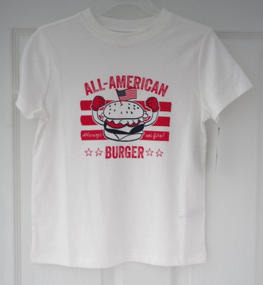 NWT OshKosh All American Burger Shirt Boy's Size S / 6-7