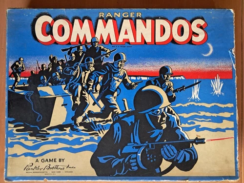 Vintage Ranger Commandos Board Game Near Complete Parker Bros. 1942 WWII