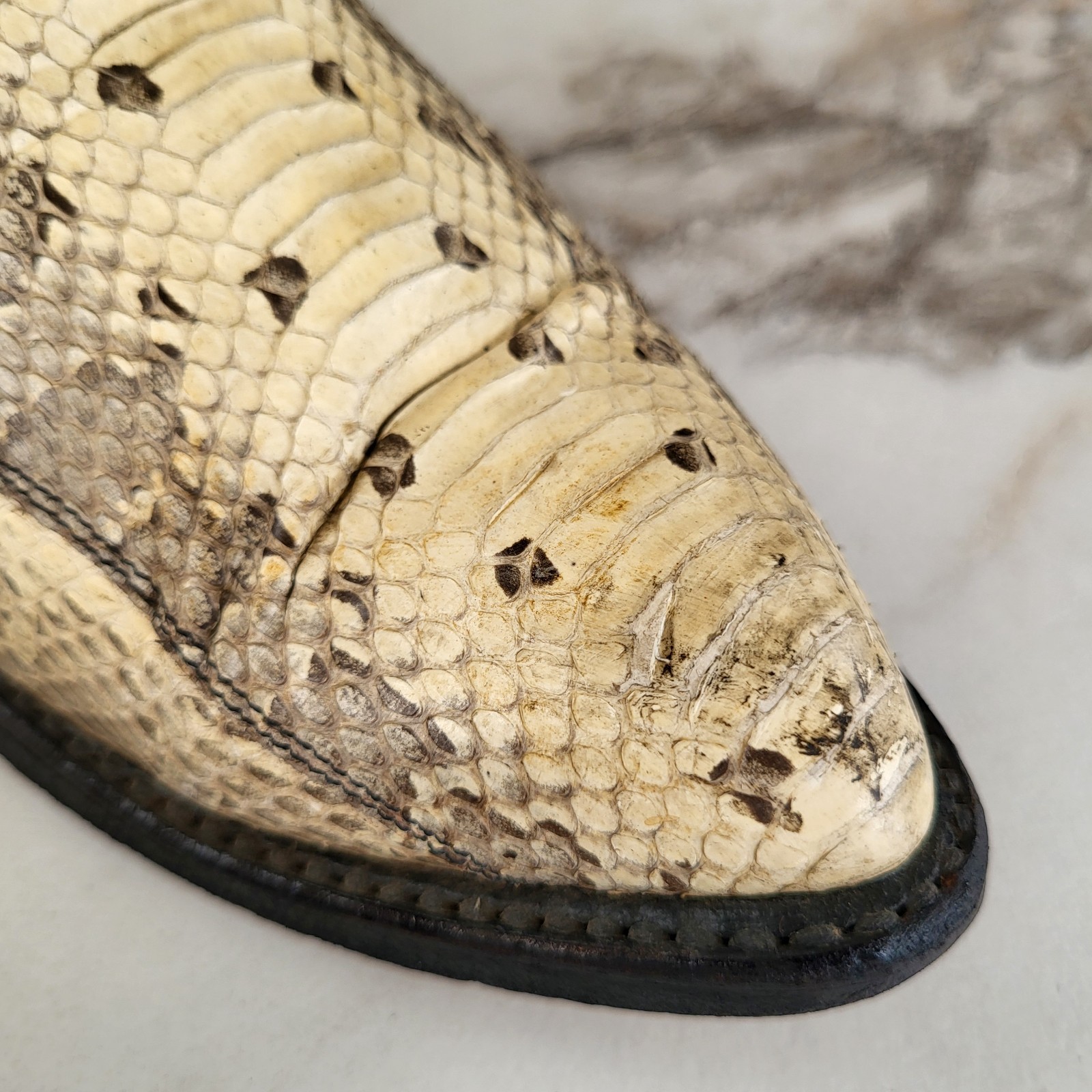 Dan Post USA Natural Spotted Python White Men's S… - image 16