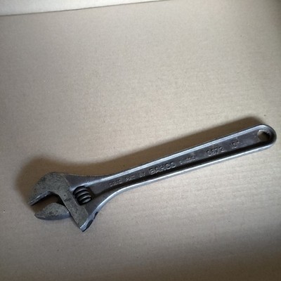 Vintage Bahco 0672 verstellbarer Schraubenschlüssel Schalthebel 10'' früher