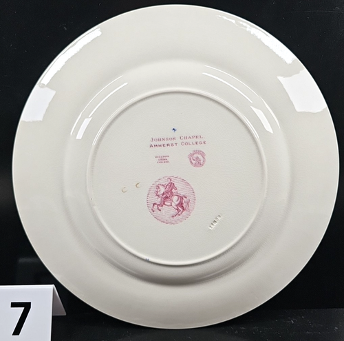 Lotto 11 pezzi piatti Wedgwood Amherst College gelso scene vintage set MCM - Foto 15 di 24