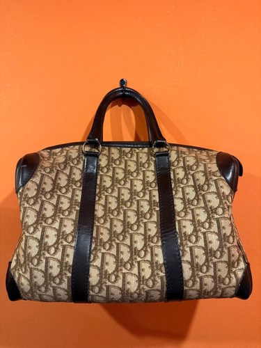 Christian Dior Oblique Boston Bag Brown Used From Japan