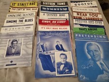 Vintage 1940s 1950s Sheet Music Lot 18 Pop Crooner Midcentury Decor Bing Crosby