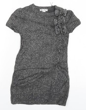 Silberner Damenpullover Jillian's Closet UK-Größe 4