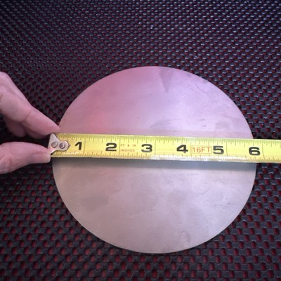 Titanium Sheet CP 4, 0.063  x 5.8  Diameter, Grade 4 Plate, cut into round disc