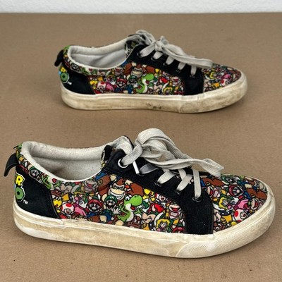 Ground Up Super Mario Bros Kids Sneakers Size 4 Big Kid All Over Character Print