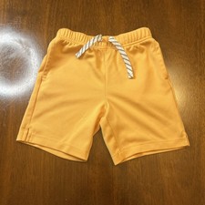 Kids Orange Mesh Athletic Shorts with Drawstring - Pre-owned