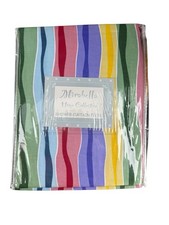 Vintage New 72  X 72  Shower Curtain Mirabella Rainbow Colorful Stripes Retro