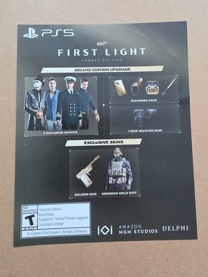 007 First Light Legacy Edition Deluxe Edition Upgrade PS5 PlayStation 5 DLC CODE