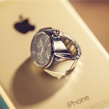 Finger Watch Black Ring