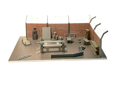 Schrottplatz mit Serviceausrüstung Maßstab 1:43 Diorama Modellbausatz Modellauto Display