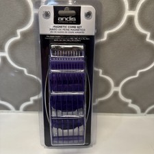 Andis 66345 Small 5 Piece Magnetic Comb Set Clipper Guards Nano-Silver NEW