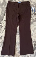 SimplyVera Vera Wang Women's Casual Dress Slacks Pants (Coffee, 8, 32 x 31)