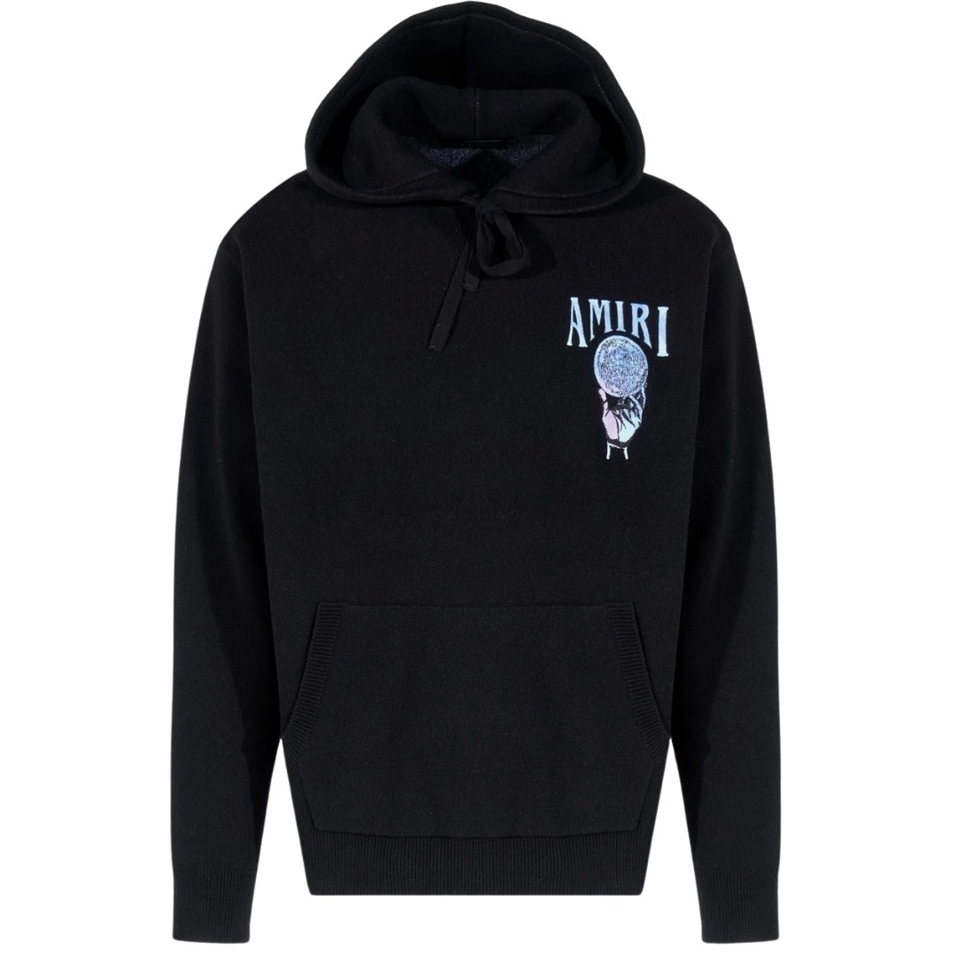 Amiri Crystal Ball Black Cashmere Hoodie 191690₽