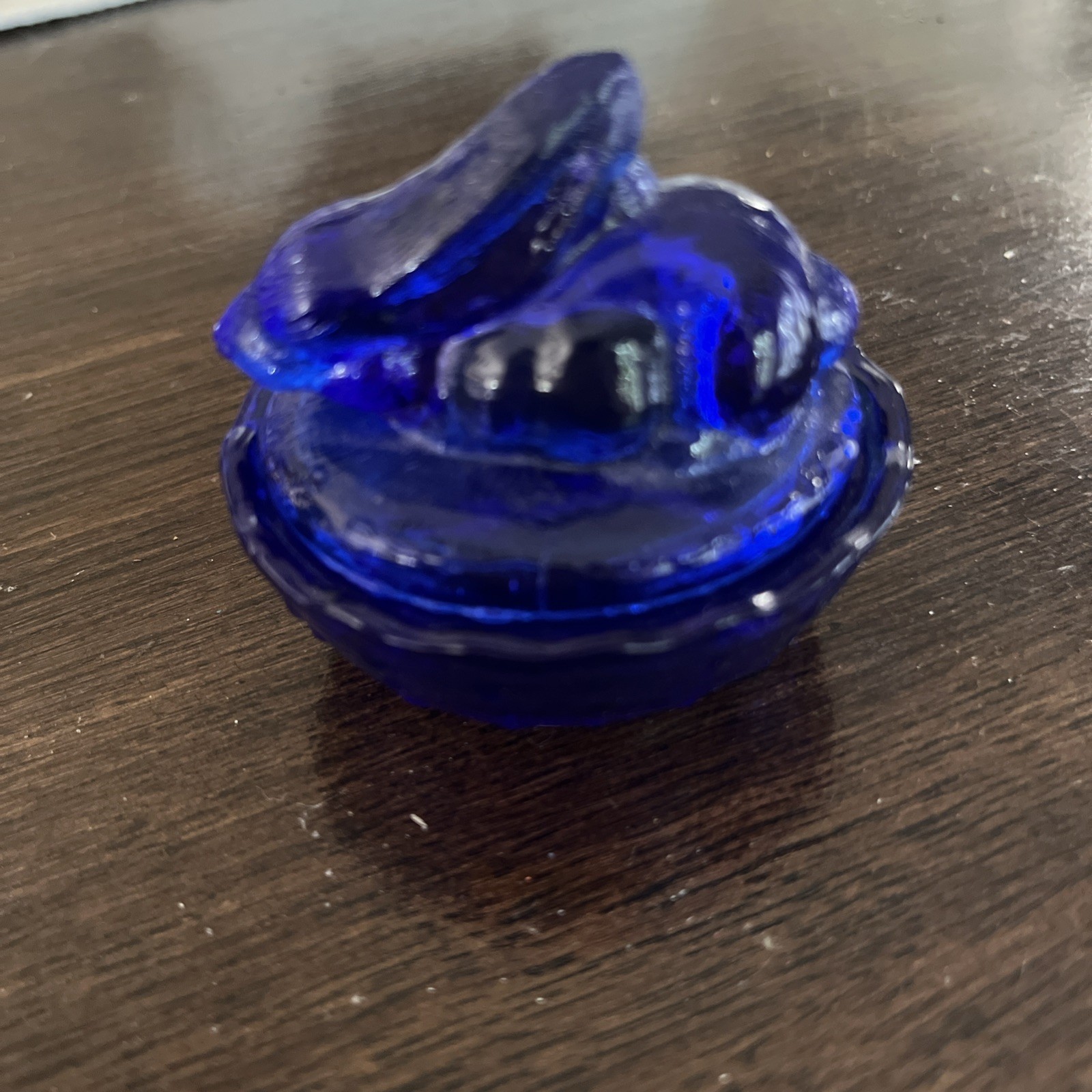Vintage Mini Cobalt Rabbit's Nest Salt Cellar