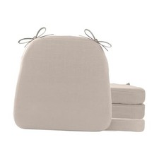 Chair Cushions for Dining Chairs with Ties, Kitchen 4 Count Pack of 1 Beige