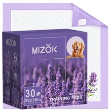 MIZOK Dog Pee Pads Wee Wee Pads Lavender Odor Control XXL 36x36in 30Ct