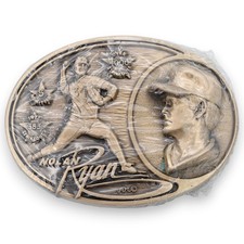 Nolan Ryan Mint Sealed Vintage Belt Buckle by Award Design Medals [ca. 1980s]