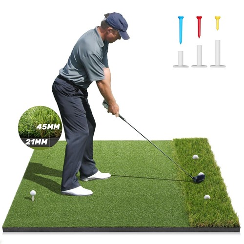 Premium Dual-Turf Golf Mat 5x4ft Thickened Golf Practice Hitting Mat Indoor &...