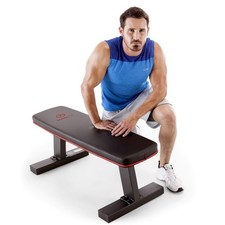 Deluxe Versatile Flat Bench Workout Utility Bench with Steel Frame SB10510, B...