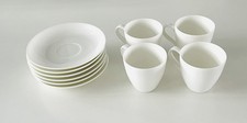 Villeroy & Boch - Anmut Bianco - 4 Espresso Tassen mit 6 Untertassen