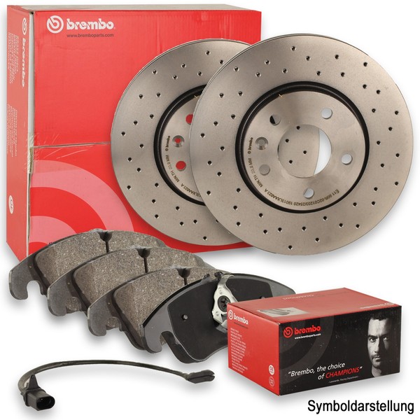 2X Brembo Bremsscheiben Ø299Mm + BeläGe Hinten Passend FüR Porsche 911 Cabriolet-image
