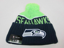 New Era Unisex NFL Seattle Seahawks Sport Knit Beanie Navy-Actn Green MSRP 25