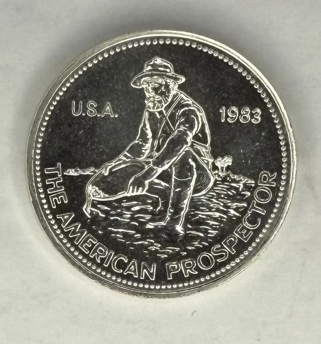 1983 Engelhard ‘The American Prospector’ Vintage 1oz Silver Round BU‼️KEY DATE‼️