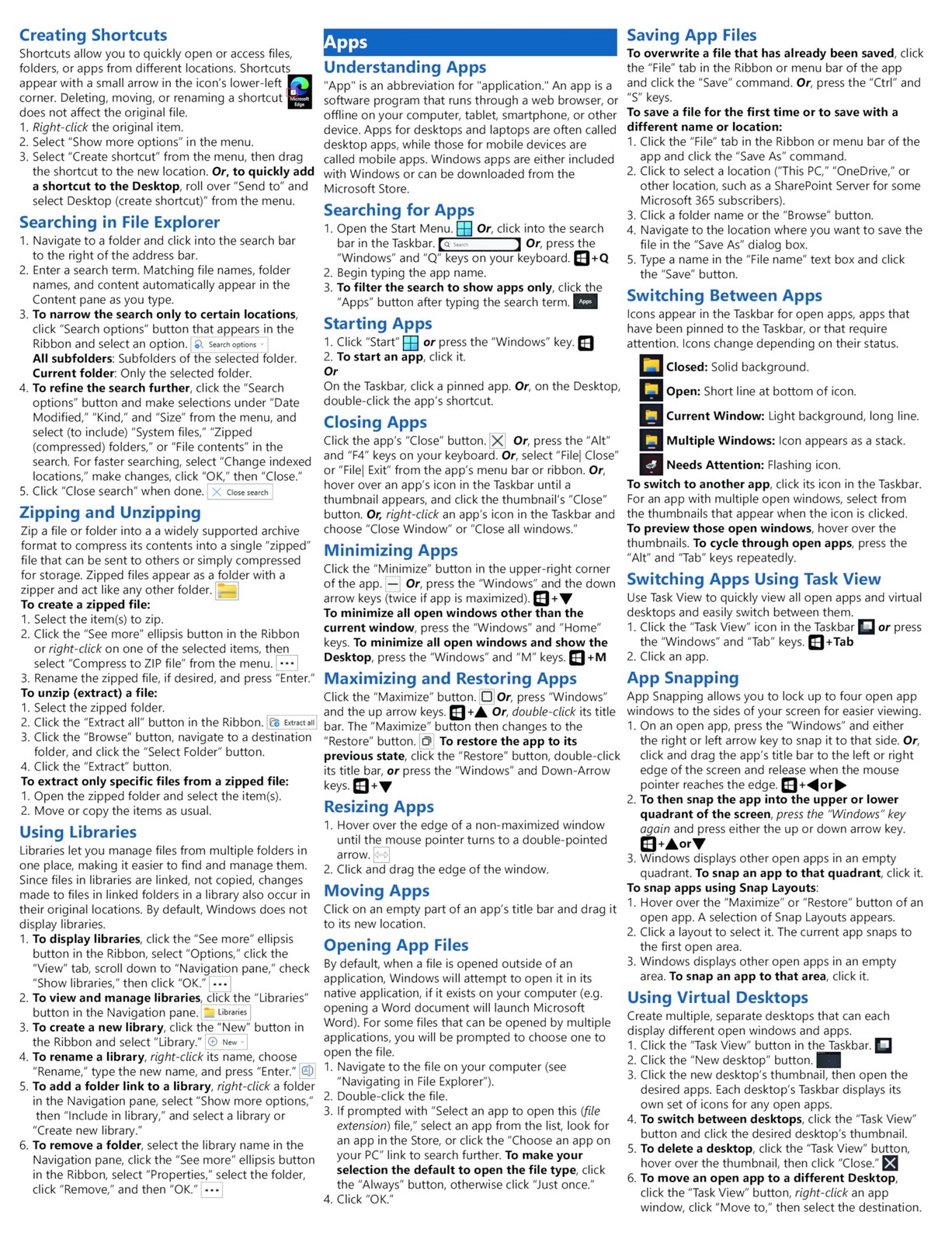 Windows 11 Quick Reference Training Tutorial Guide (Cheat Sheet of ...