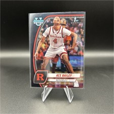 Bowman University Chrome Ace Bailey #1 Black Wave Refractor Rookie Rutgers 2024