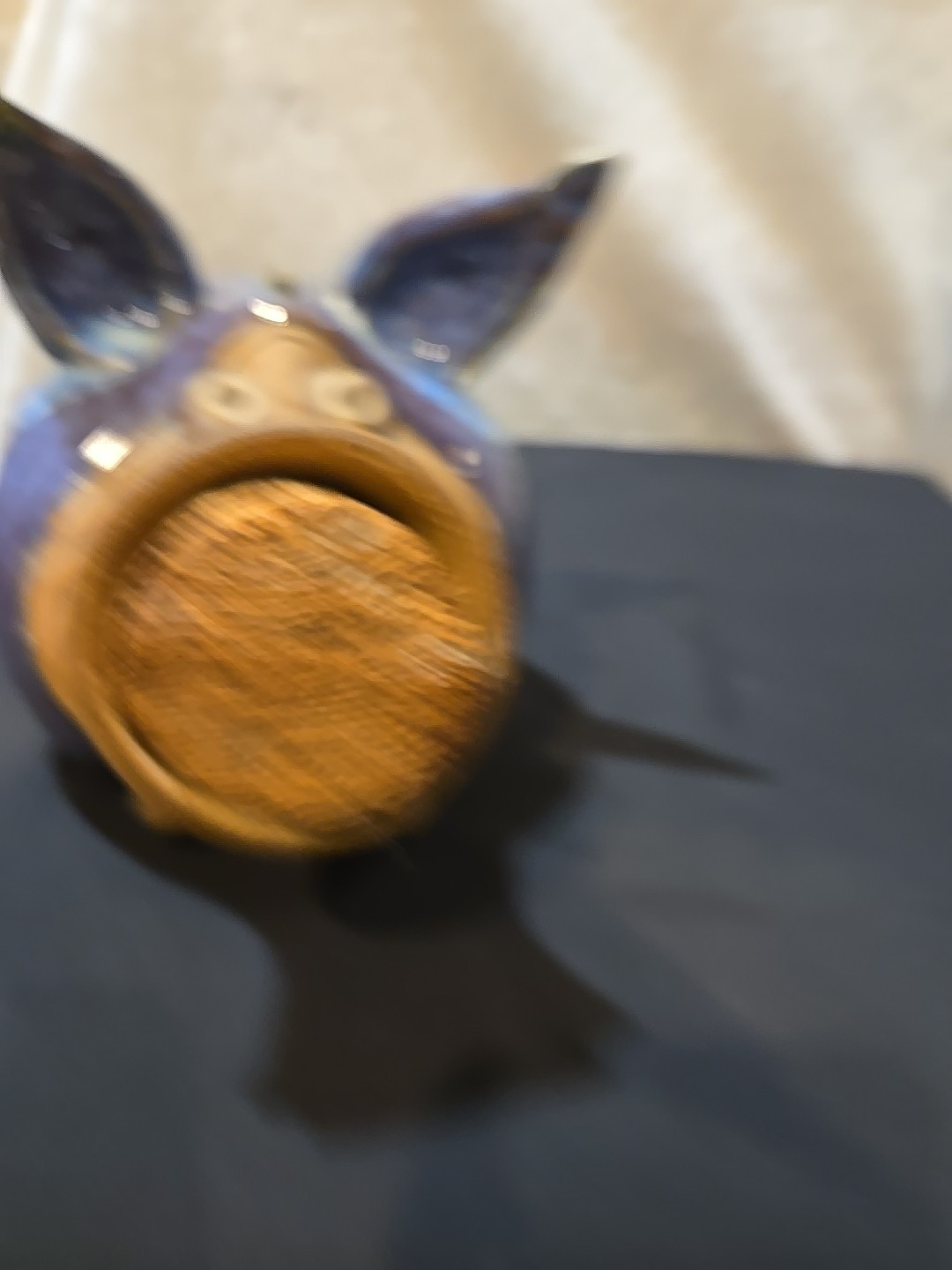 Vintage Whimsical Stoneware Piggy Bank Art Deco Large Cork Stopper