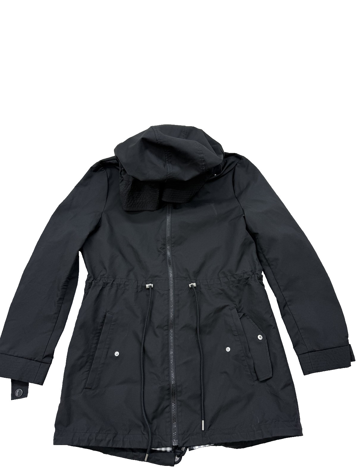 Guess Women's Black Hooded Zip Jacket Size S