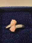 STERLING .925 AND PINK STONE (OPAL?) RING SIZE 10 — photo 1